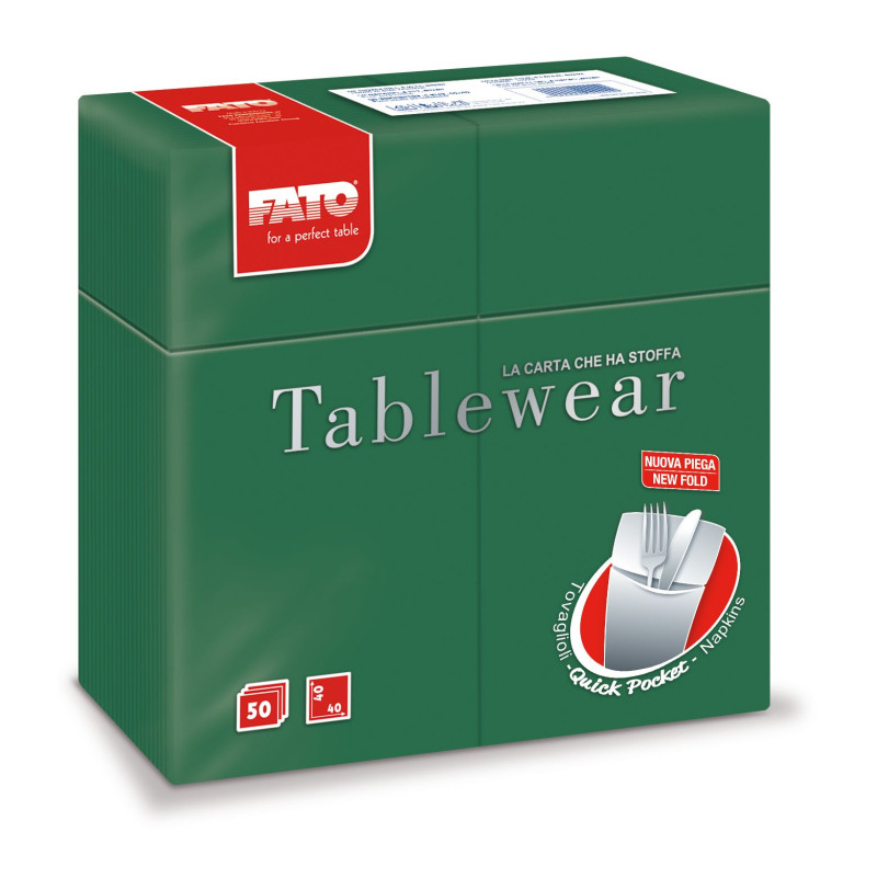 Quick Pocket Airlaid 40x40-Verde scuro