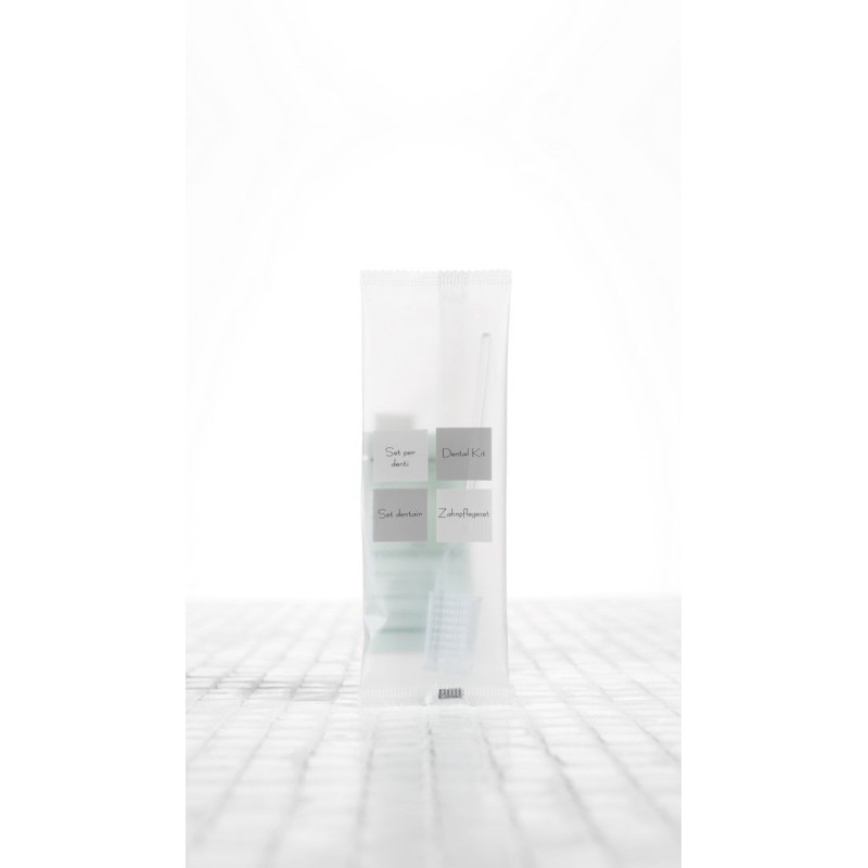 SET DENTI CON SPAZZOLINO, COPRISETOLE E BUSTINA DENTIFRICIO  - LINEA NEUTRA