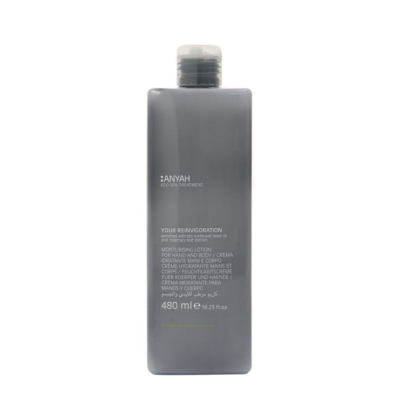 DISPENSER A POMPA CREMA CORPO IDRATANTE, CON ESTRATTO DI ROSMARINO E OLIO DI GIRASOLE BIOLOGICO, 480 ML
