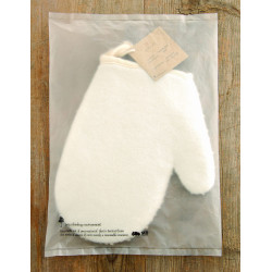 GUANTO DA BAGNO LEVIGANTE IN COTONE NATURALE ECRU' LINEA  PRIJA- 200 PZ