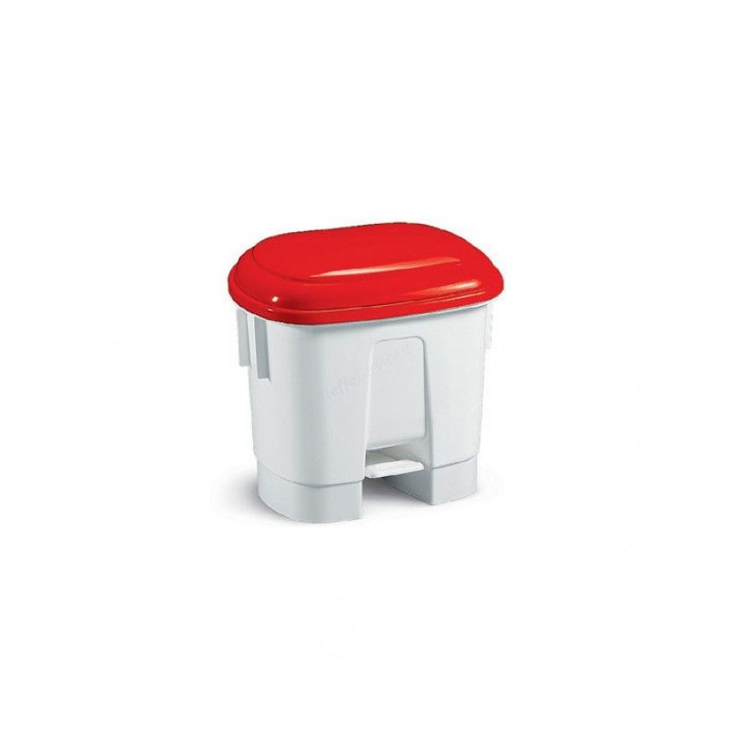 Pattumiera Derby LT. 30  Per Raccolta Differenziata c/pedale e coperchio di vari colori-Rosso