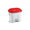 Pattumiera Derby LT. 30  Per Raccolta Differenziata c/pedale e coperchio di vari colori-Rosso