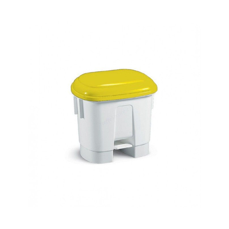 Pattumiera Derby LT. 30  Per Raccolta Differenziata c/pedale e coperchio di vari colori-Giallo