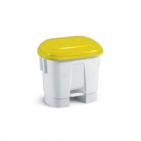 Pattumiera Derby LT. 30  Per Raccolta Differenziata c/pedale e coperchio di vari colori-Giallo