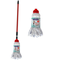 COMPLETO MOP IN MICROFIBRA A TRECCIA CON MANICO  ALLUNGABILE Cm.130