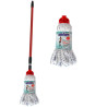 COMPLETO MOP IN MICROFIBRA A TRECCIA CON MANICO  ALLUNGABILE Cm.130