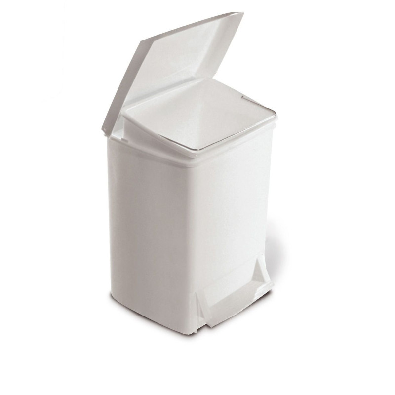 PATTUMIERA PEDALE Lt.18  "PP" IN POLIPROPILENE-BIANCO