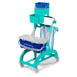 CARRELLO NICK HERMETIC 125 CON SECCHIO BLU LT 10 PORTASACCO E REGGISECCHIELLI