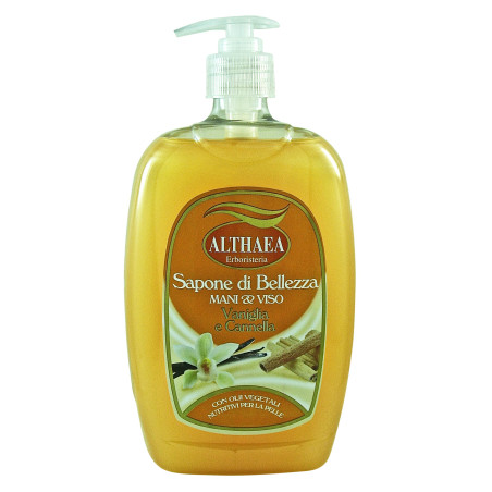 Althaea Sapone Mani&Viso 750 Ml C/Dosatore Vaniglia e Cannella