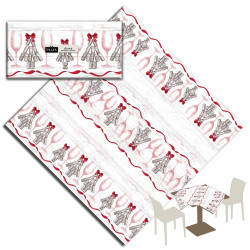 Tovaglia in Airlaid  Stappo  Rosso  100x100 - 100 PZ - Christmas Collection 