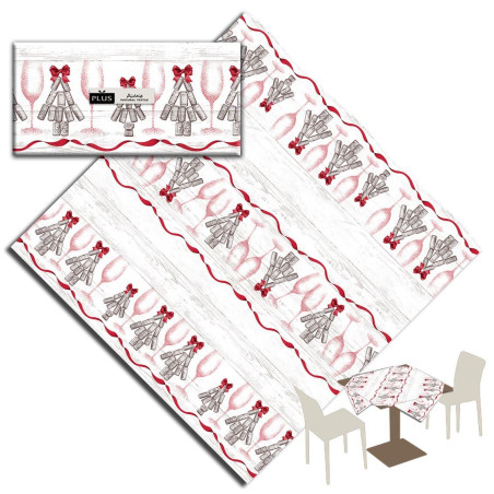 Tovaglia in Airlaid  Stappo  Rosso  100x100 - 100 PZ - Christmas Collection 
