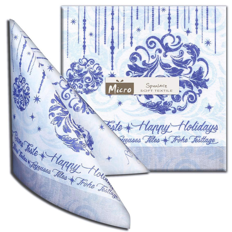 Tovagliolo in Airlaid FESTIVE BLUE 40x40 800Pz  Christmas Collection