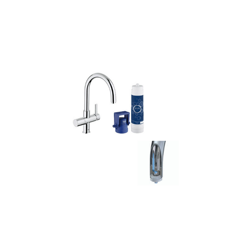 Miscelatore per lavello BLUE PURE con Sistema Filtrante