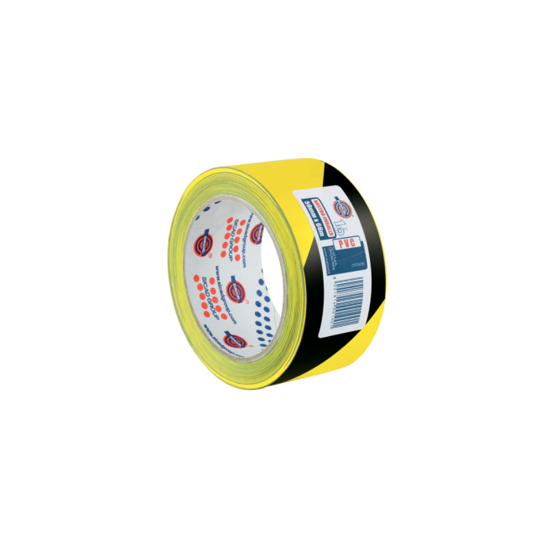 Nastro Segnaletico Adesivo Giallo/Nero 33 Mt - Eurocel