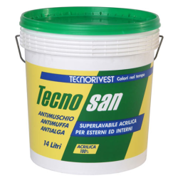 Pittura Lavabile TecnoSan Antialga 10 Lt - Tecnorivest