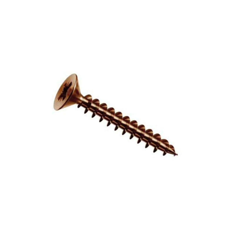 Confezione Viti Truciolari Bronzate Testa Piatta Svasata 4x18mm 20pz