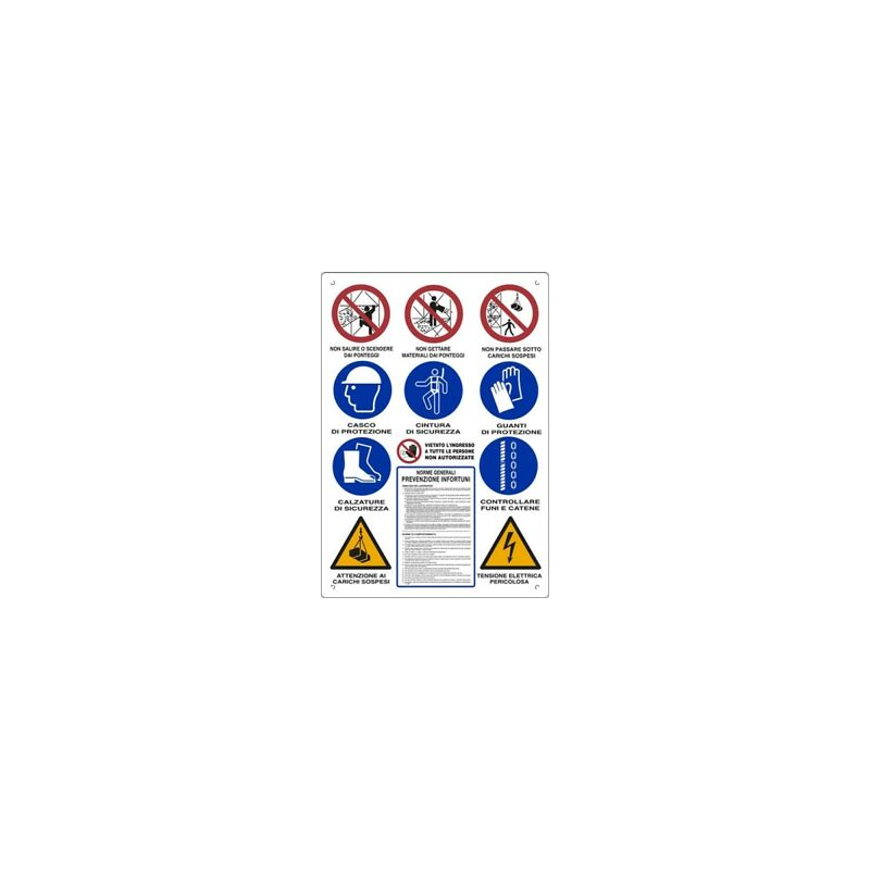 Cartello Prevenzione Infortuni PVC