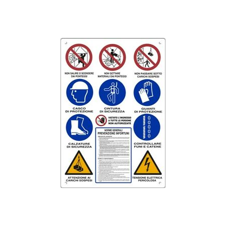 Cartello Prevenzione Infortuni PVC