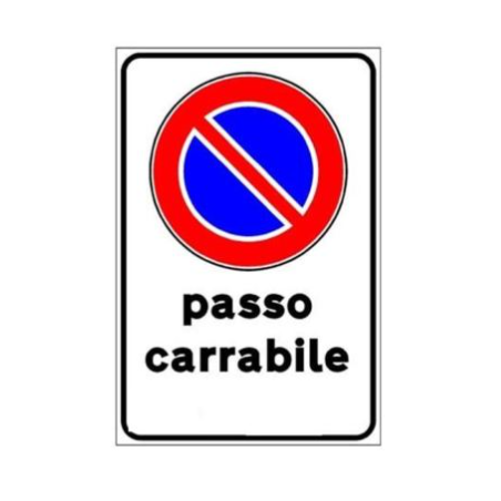 Cartello Passo Carrabile PVC