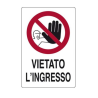 Cartello Vietato L'Ingresso PVC