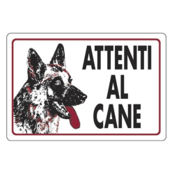 Cartello Attenti al cane  PVC