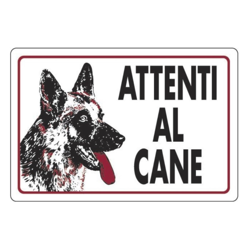 Cartello Attenti al cane  PVC
