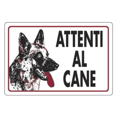 Cartello Attenti al cane  PVC