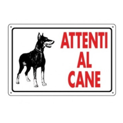 Cartello Attenti al cane  PVC