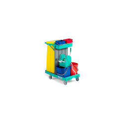 Carrello pulizie multiuso professionale Magic Line 040b basic con strizzatore a libro