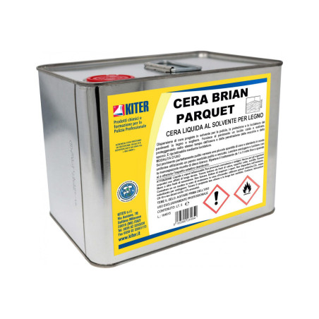 CERA BRIAN PARQUET LT 5 KITER Cera liquida al solvente per pavimenti in legno