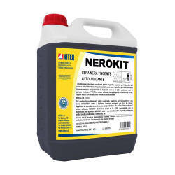 NEROKIT LT 5 KITER Cera NERA metallizzata acrilica autolucidante tingente e coprente per pavimenti neri