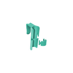 Gancio portamanico verde per manici diametro 26 mm