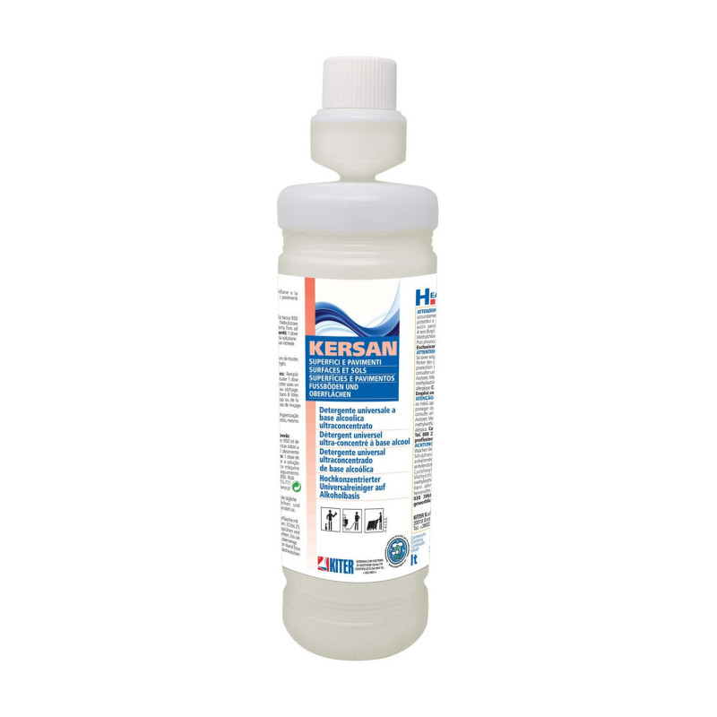 KERSAN LT 1 KITER Detergente igienizzante universale ultraconcentrato a base alcoolica CON FLACONE DOSATORE