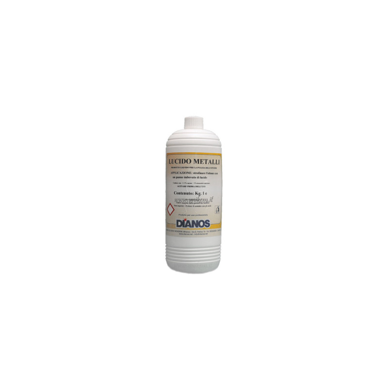 LUCIDO METALLI LT 1 DIANOS Prodotto liquido specifico per la pulizia rapida ed efficace dei metalli e in particolare dell'ottone