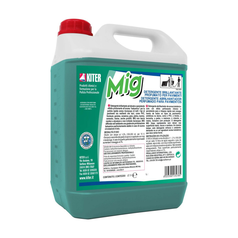 MIG LT 5 KITER Detergente neutro brillantante alcolico profumato per pavimenti