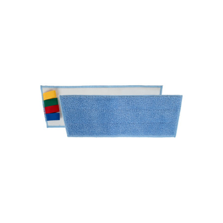 Panno pulizia pavimenti Microblue in microfibra con velcro cm. 60 - Lava e Raccoglie la Polvere