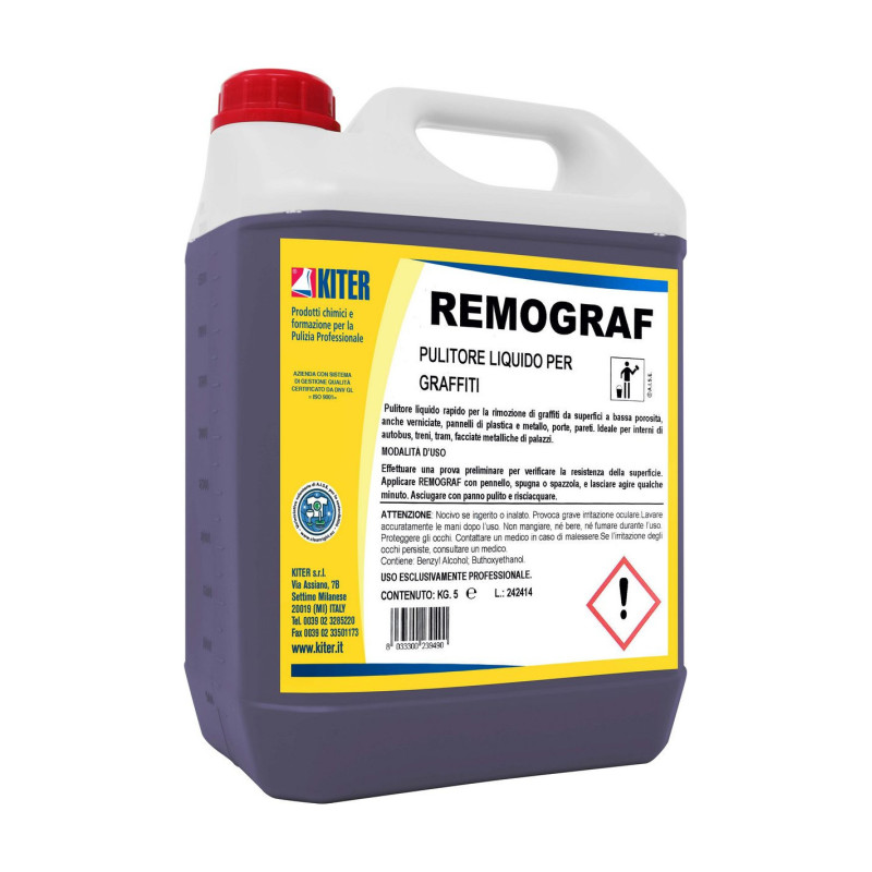 REMOGRAF KG 5 KITER Pulitore antigraffiti per superfici lisce
