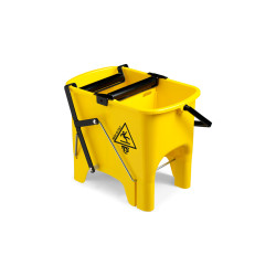 Secchio con rulli Squizzy colore giallo lt 15 con paratie divisorie e due rulli in gomma
