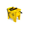 Secchio con rulli Squizzy colore giallo lt 15 con paratie divisorie e due rulli in gomma