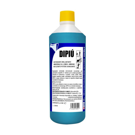 DIPIÙ LT 1 KITER Detergente brillantante universale al lemon - ammonio ad elevato potere sgrassante