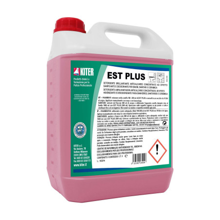 EST PLUS LT 5 KITER Detergente concentrato igienizzante deodorante anticalcare per rubinetterie sanitari