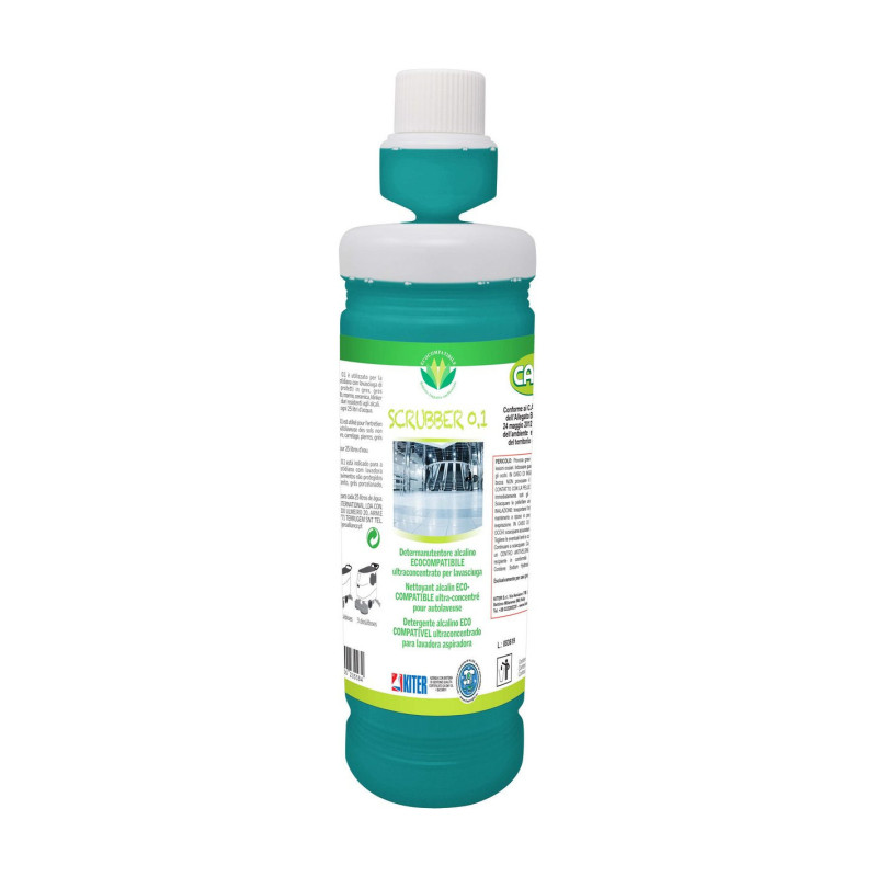 SCRUBBER CAM 0.1 LT 1 KITER Determanutentore alcalino ECOCOMPATIBILE ULTRACONCENTRATO per lavasciuga
