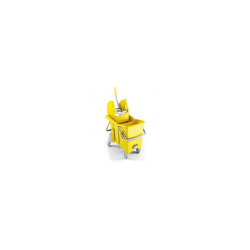 Carrello multiuso ACTION PRO TEC giallo a doppia vasca lt. 30 con doppio scarico e strizzatore TEC