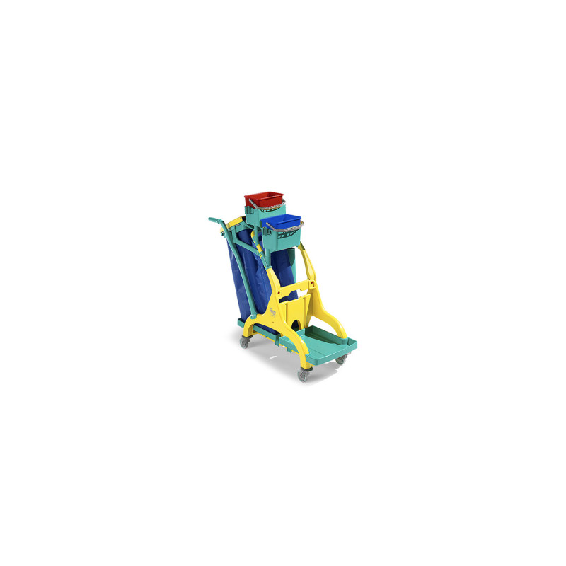 Carrello multiuso Nick Star 35 con secchi 4 lt e ruote 80 mm portasacco da lt 120