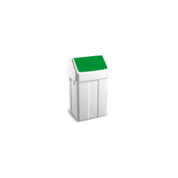 Pattumiera in prolipene Max lt. 25 con coperchio basculante verde