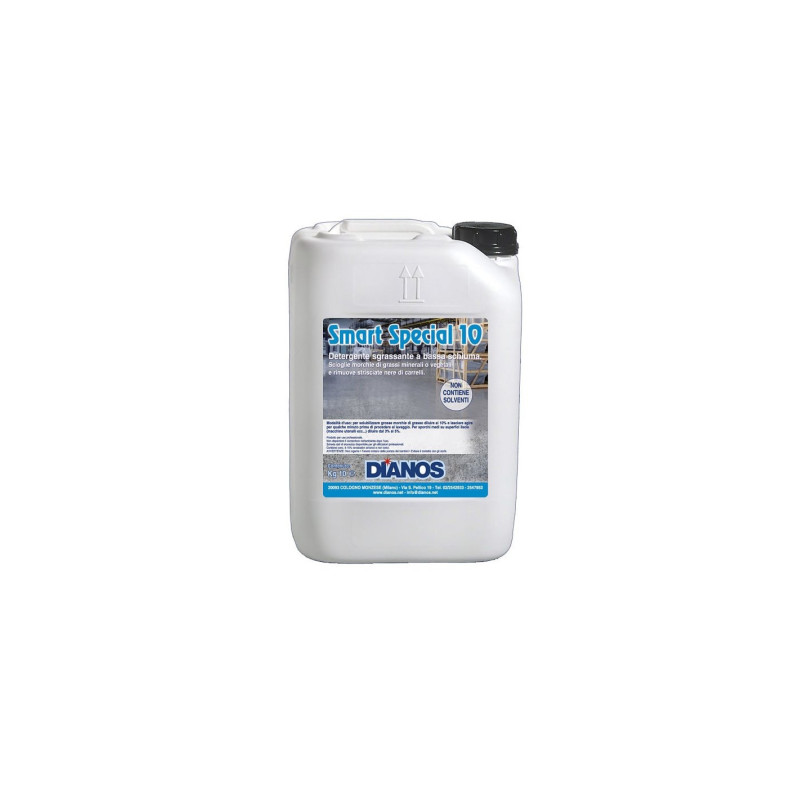 SMART SPECIAL 10 LT 10 DIANOS Detergente liquido sgrassante a bassa schiuma senza solventi, di rapido effetto su grasso e sporco