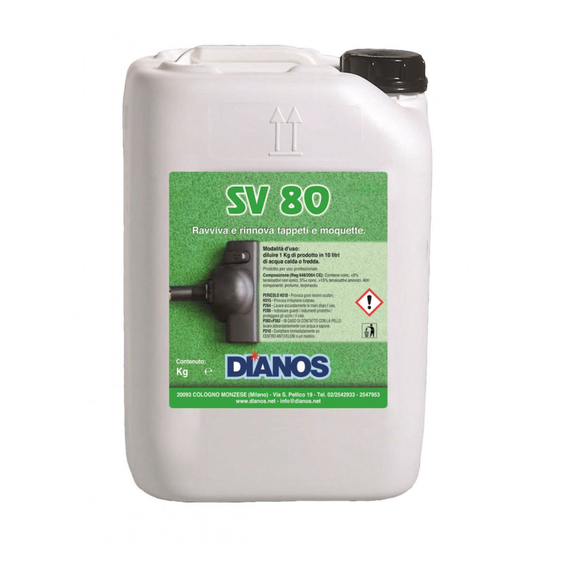 SV 80 LT 10 DIANOS Detergente superprofumato per il lavaggio di moquette e tappeti con macchine ad estrazione