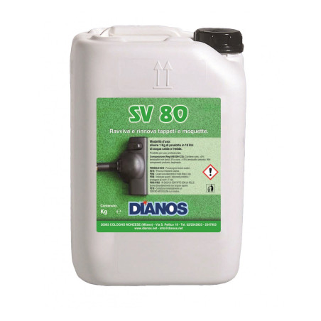 SV 80 LT 10 DIANOS Detergente superprofumato per il lavaggio di moquette e tappeti con macchine ad estrazione