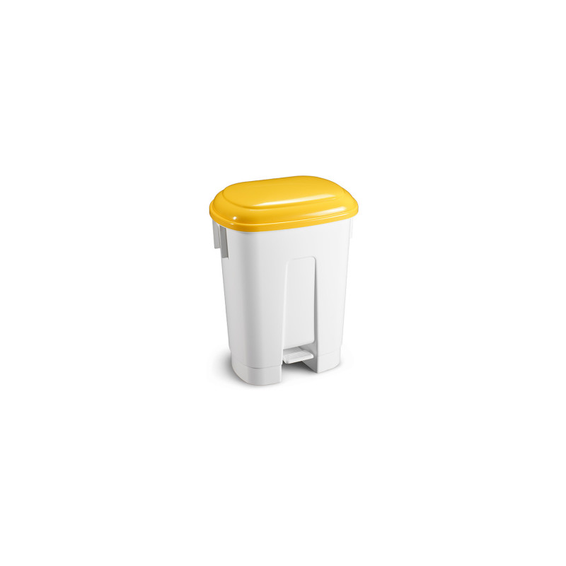 Pattumiera Derby con pedale e coperchio giallo lt. 60 haccp