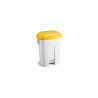 Pattumiera Derby con pedale e coperchio giallo lt. 60 haccp
